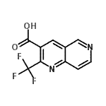 结构式 CAS# 240408-97-3, 2-(三氟甲基)-1,6-萘啶-3-羧酸