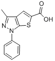 结构式 CAS# 24086-27-9, 3-甲基-1-苯基-1H-噻吩并[2,3-c]吡唑-5-羧酸