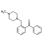 structure of CAS# 24088-65-1, {2-[(4-Methyl-1-Piperazinyl)Methyl]Phenyl}(Phenyl)Methanone;2-(4-methylpiperazinomethyl)benzophenone
