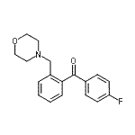 structure of CAS# 24088-68-4, (4-Fluorophenyl)[2-(4-Morpholinylmethyl)Phenyl]Methanone;4'-Fluoro-2-morpholinomethyl benzophenone