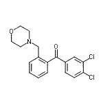 结构式 CAS# 24088-69-5, (3,4-二氯苯基)[2-(4-吗啉基甲基)苯基]甲酮