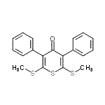 structure of CAS# 24097-29-8, 2,6-Bis(Methylsulfanyl)-3,5-Diphenyl-4H-Thiopyran-4-One;2,6-Bis(methylthio)-3,5-diphenyl-4H-thiopyran-4-;2,6-Bis(methylthio)-3,5-diphenyl-4H-thiopyran-4-one;one