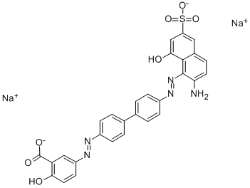 structure of CAS# 2429-84-7, Direct Red 1;Disodium (3Z)-3-[[4-[4-[N'-(2-Imino-8-Oxo-6-Sulfonato-1-Naphthyl)Hydrazino]Phenyl]Phenyl]Hydrazono]-6-Oxo-Cyclohexa-1,4-Diene-1-Carboxylate;Disodium (3Z)-3-[[4-[4-[N'-(2-Imino-8-Oxo-6-Sulfonato-1-Naphthyl)Hydrazino]Phenyl]Phenyl]Hydrazono]-6-Oxo-1-Cyclohexa-1,4-Dienecarboxylate;Disodium (3Z)-3-[[4-[4-[N'-(2-Imino-8-Keto-6-Sulfonato-1-Naphthyl)Hydrazino]Phenyl]Phenyl]Hydrazono]-6-Keto-Cyclohexa-1,4-Diene-1-Carboxylate