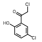 结构式 CAS# 24483-75-8, 2-氯-1-(5-氯-2-羟基苯基)乙酮