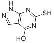 structure of CAS# 24521-76-4, 1,5,6,7-Tetrahydro-6-Thioxo-4H-Pyrazolo[3,4-d]Pyrimidin-4-One;6-Thioxo-1,2-Dihydropyrazolo[4,3-E]Pyrimidin-4-One;6-Mercapto-1H-Pyrazolo[3,4-D]Pyrimidin-4-Ol;Nsc1391