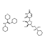 structure of CAS# 24558-91-6, N,N'-Dicyclohexyl-4-Morpholinecarboximidamide - 5'-O-[Hydroxy(4-Morpholinyl)Phosphoryl]Uridine (1:1);URIDINE5-<wbr>MONOPHOSP<wbr>HOMORPHOL<wbr>IDATE4-MO<wbr>RPHOLINE-<wbr>N,N-DICYC<wbr>LOHEXYLCA<wbr>RBOXAMIDI<wbr>NESALT
