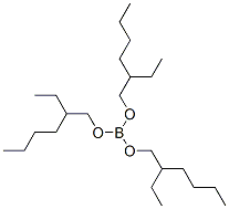 structure of CAS# 2467-13-2, Tris(2-Ethylhexoxy)Borane;1-Hexanol, 2-Ethyl-, Borate (8Ci);2-Ethylhexyl Borate, Tri-;4-01-00-01788 (Beilstein Handbook Reference)