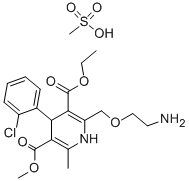 结构式 CAS# 246852-12-0, 氨氯地平甲磺酸盐