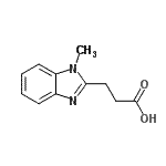 结构式 CAS# 24786-75-2, 3-(1-甲基-1H-苯并咪唑-2-基)丙酸
