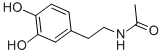 structure of CAS# 2494-12-4, N-[2-(3,4-Dihydroxyphenyl)Ethyl]Acetamide;N-[2-(3,4-Dihydroxyphenyl)Ethyl]Ethanamide;Lopac-A-8762;Ncgc00015101-01
