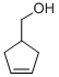structure of CAS# 25125-21-7, 3-Cyclopentene-1-Methanol;1-HYDROXYMETHYL-3-CYCLOPENTENE;Cyclopent-3-Enyl-Methanol