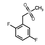 结构式 CAS# 25195-56-6, 1,4-二氟-2-[(甲基磺酰基)甲基]苯