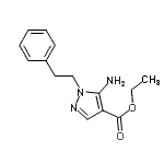 结构式 CAS# 252903-25-6, 乙基5-氨基-1-(2-苯基乙基)吡唑-4-羧酸酯
