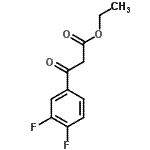 结构式 CAS# 252955-07-0, 乙基3-(3,4-二氟苯基)-3-氧代丙酸酯