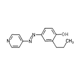 structure of CAS# 253124-08-2, 2-Propyl-4-[(E)-4-Pyridinyldiazenyl]Phenol;2-Propyl-4-(4-pyridylazo)phenol;2-Propyl-4-[(E)-4-pyridinyldiazenyl]phenol;2-Propyl-4-[(E)-4-pyridinyldiazenyl]phenol