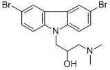 结构式 CAS# 253449-04-6, 1-(3,6-二溴-9H-咔唑-9-基)-3-(二甲基氨基)丙-2-醇