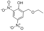 结构式 CAS# 2544-94-7, 2-(乙氧基甲基)-4,6-二硝基苯酚