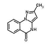 structure of CAS# 25468-50-2, 2-Methylpyrazolo[1,5-a]Quinazolin-5(4H)-One;2-methyl-4,10-dihydropyrazolo[1,5-a]quinazolin-5-one;2-methylpyrazolo[1,5-a]quinazolin-5(4H)-one;4,5-Dihydro-2-methyl-5-oxopyrazolo[1,5-a]quinazoline