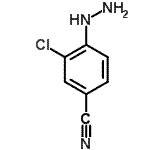structure of CAS# 254880-25-6, 3-Chloro-4-Hydrazinobenzonitrile;2-Chloro-4-cyanophenylhydrazine;3-chloro-4-hydrazinobenzenecarbonitrile;3-chloro-4-hydrazinylbenzonitrile
