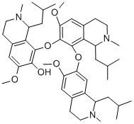 CAS#: 2552-47-8， 6-Methoxy-8-[[6-Methoxy-8-[[6-Methoxy-2-Methyl-1-(2-Methylpropyl)-3,4-Dihydro-1H-Isoquinolin-7-Yl]Oxy]-2-Methyl-1-(2-Methylpropyl)-3,4-Dihydro-1H-Isoquinolin-7-Yl]Oxy]-2-Methyl-1-(2-Methylpropyl)-3,4-Dihydro-1H-Isoquinolin-7-Ol