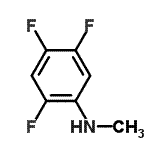 structure of CAS# 256412-92-7, 2,4,5-Trifluoro-N-Methyl-Aniline;BENZENAMINE,2,4,5-TRIFLUORO-N-METHYL-;MFCD10000405;N-methyl-N-(2,4,5-trifluorophenyl)amine