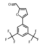 结构式 CAS# 256658-04-5, 5-[3,5-二(三氟甲基)苯基]-2-糠醛
