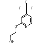 structure of CAS# 257295-59-3, 2-{[4-(Trifluoromethyl)-2-Pyridinyl]Oxy}Ethanol;2-([4-(TRIFLUOROMETHYL)-2-PYRIDYL]OXY)ETHAN-1-OL;2-(2-Hydroxyethoxy)-4-(trifluoromethyl)pyridine;2-(4-Trifluoromethyl-pyridin-2-yloxy)-ethanol