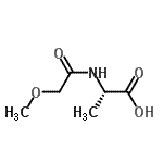 结构式 CAS# 257638-52-1, N-(甲氧基乙酰基)-L-丙氨酸