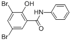 structure of CAS# 2577-72-2, Metabromsalan;3,5-Dibromo-2-Hydroxy-N-Phenyl-Benzamide;Nsc526280;D04950