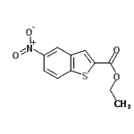 structure of CAS# 25785-09-5, Ethyl 5-Nitro-1-Benzothiophene-2-Carboxylate;5-Nitro-benzo[ b ]thiophene-2-carboxylic acid ethy;5-Nitro-benzo[b]thiophene-2-carboxy;5-Nitro-benzo[b]thiophene-2-carboxylic acid ethyl ester