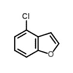 structure of CAS# 257864-14-5, 4-Chloro-1-Benzofuran;4-chlorobenzofuran;BENZOFURAN, 4-CHLORO-