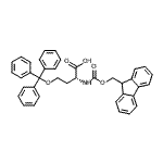 structure of CAS# 257886-01-4, N-[(9H-Fluoren-9-Ylmethoxy)Carbonyl]-O-Trityl-D-Homoserine;Fmoc-D-Homoser(Trt)-OH;Fmoc-D-Hse(Trt)-OH;Nα-Fmoc-O-trityl-D-homoserine