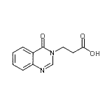 structure of CAS# 25818-88-6, 3-(4-Oxo-3(4H)-Quinazolinyl)Propanoic Acid;3-(4-oxo-3(4H)-quinazolinyl)propanoic acid;3-(4-oxo-3-hydroquinazolin-3-yl)propanoic acid;3-(4-Oxo-4H-quinazolin-3-yl)-propionic acid
