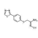 结构式 CAS# 258521-20-9, N-羟基-2-[4-(1,3,4-恶二唑-2-基)苯氧基]乙脒