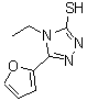 结构式 CAS# 259153-94-1, 4-乙基-5-(2-呋喃基)-4H-1,2,4-三唑-3-硫醇
