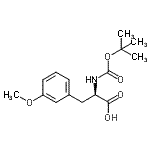 structure of CAS# 261380-37-4, (2R)-2-(Tert-Butoxycarbonylamino)-3-(3-Methoxyphenyl)Propanoic Acid;(R)-2-ter<wbr>t-Butoxyc<wbr>arbonylam<wbr>ino-3-(3-<wbr>methoxy-p<wbr>henyl)-pr<wbr>opionic a<wbr>cid;Boc-3-Methoxy-D-phenylalanine