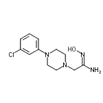 结构式 CAS# 261623-65-8, 2-[4-(3-氯苯基)-1-哌嗪基]-N-羟基乙脒