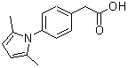 structure of CAS# 26165-63-9, [4-(2,5-Dimethyl-1H-Pyrrol-1-Yl)Phenyl]Acetic Acid;[4-(2,5-Dimethyl-pyrrol-1-yl)-phenyl]-acetic acid;2-(4-(2,5-dimethyl-1H-pyrrol-1-yl)phenyl)acetic acid;2-[4-(2,5-dimethyl-1H-pyrrol-1-yl)phenyl]acetic acid