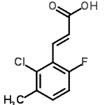 结构式 CAS# 261762-89-4, (2E)-3-(2-氯-6-氟-3-甲基苯基)丙烯酸