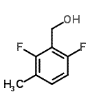 structure of CAS# 261763-40-0, (2,6-Difluoro-3-Methylphenyl)Methanol;(2,6-difluoro-3-methylphenyl)methan-1-ol;(2,6-Difluoro-3-methylphenyl)methanol #;2,3-Difluoro-4-methylbenzylalcohol