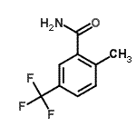 structure of CAS# 261951-97-7, 2-Methyl-5-(Trifluoromethyl)Benzamide;3-Carbamoyl-4-methylbenzotrifluoride;MFCD01631496