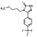 结构式 CAS# 261965-18-8, 4-(3-甲氧基丙基)-5-[4-(三氟甲基)苯基]-2,4-二氢-3H-1,2,4-三唑-3-硫酮