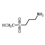 structure of CAS# 26209-83-6, 3-(Methylsulfonyl)-1-Propanamine Hydrochloride (1:1);1-(methylsulfonyl)prop-3-ylamine, chloride;3-(methylsulfonyl)propan-1-amine hydrochloride;3-methanesulfonylpropan-1-amine hydrochloride
