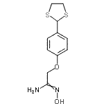 结构式 CAS# 262607-85-2, 2-[4-(1,3-二噻戊环-2-基)苯氧基]-N'-羟基乙脒
