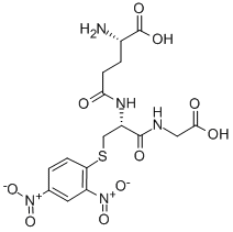 结构式 CAS# 26289-39-4, L-gamma-谷氨酰-S-(2,4-二硝基苯基)-L-半胱氨酰-甘氨酸