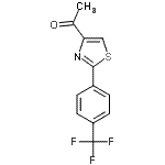 structure of CAS# 263564-37-0, 1-{2-[4-(Trifluoromethyl)Phenyl]-1,3-Thiazol-4-Yl}Ethanone;1-(2-[4-(<wbr>Trifluoro<wbr>methyl)ph<wbr>enyl]-1,3<wbr>-thiazol-<wbr>4-yl)etha<wbr>n-1-one;1-[2-[4-(<wbr>TRIFLUORO<wbr>METHYL)PH<wbr>ENYL]-1,3<wbr>-THIAZOL-<wbr>4-YL]ETHA<wbr>N-1-ONE;ETHANONE,1-[2-[4-(TRIFLUOROMETHYL)PHENYL]-4-THIAZOLYL]-