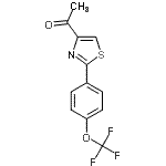 结构式 CAS# 265126-59-8, 1-{2-[4-(三氟甲氧基)苯基]-1,3-噻唑-4-基}乙酮