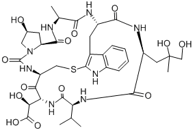 structure of CAS# 26645-35-2, Phallacidin;P8157_Sigma;Phallacidin From Amanita Phalloides;Brn 0604129