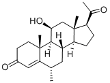 structure of CAS# 2668-66-8, 6alpha-Methyl-11beta-Hydroxyprogesterone;(6S,8S,9S,10R,11S,13S,14S,17S)-17-Ethanoyl-11-Hydroxy-6,10,13-Trimethyl-1,2,6,7,8,9,11,12,14,15,16,17-Dodecahydrocyclopenta[A]Phenanthren-3-One;Progesterone, 11.Beta.-Hydroxy-6.Alpha.-Methyl-;U 8471