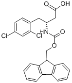 structure of CAS# 269396-54-5, Fmoc-(R)-3-Amino-4-(2,4-Dichloro-Phenyl)-Butyric Acid;N-BETA-(9-FLUORENYLMETHOXYCARBONYL)-D-HOMO(2,4-DICHLOROPHENYL)ALANINE;FMOC-(R)-3-AMINO-4-(2,4-DICHLORO-PHENYL)-BUTYRIC ACID;(R)-3-(Fmoc-Amino)-4-(2,4-Dichlorophenyl)Butyric Acid